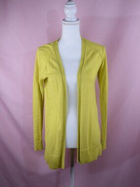LOFT Yellow Open Front Long Cardigan Sweater | Size S
